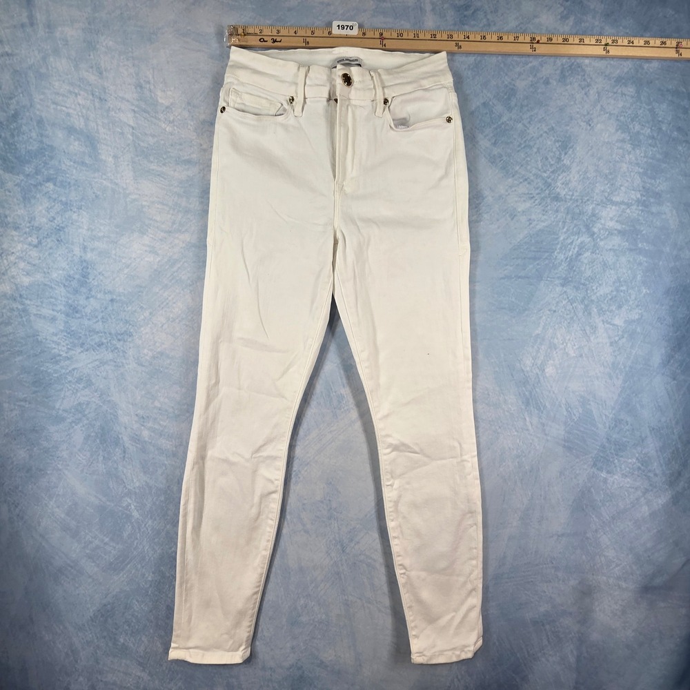 Good American Good Legs Crop White High Rise Skinny Jeans Size 4 27
